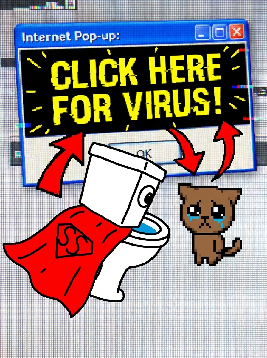 Flushy virus popup